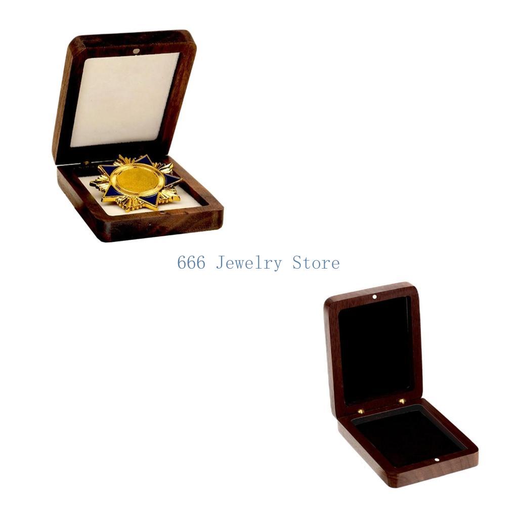 Collectors Coins Jewelry & Watches Of Smithtown - F2TD Holz-Ausweishalter, hölzerner Medaillen-Aufbewahrungsbehälter, Gedenkmünzen-Organizer