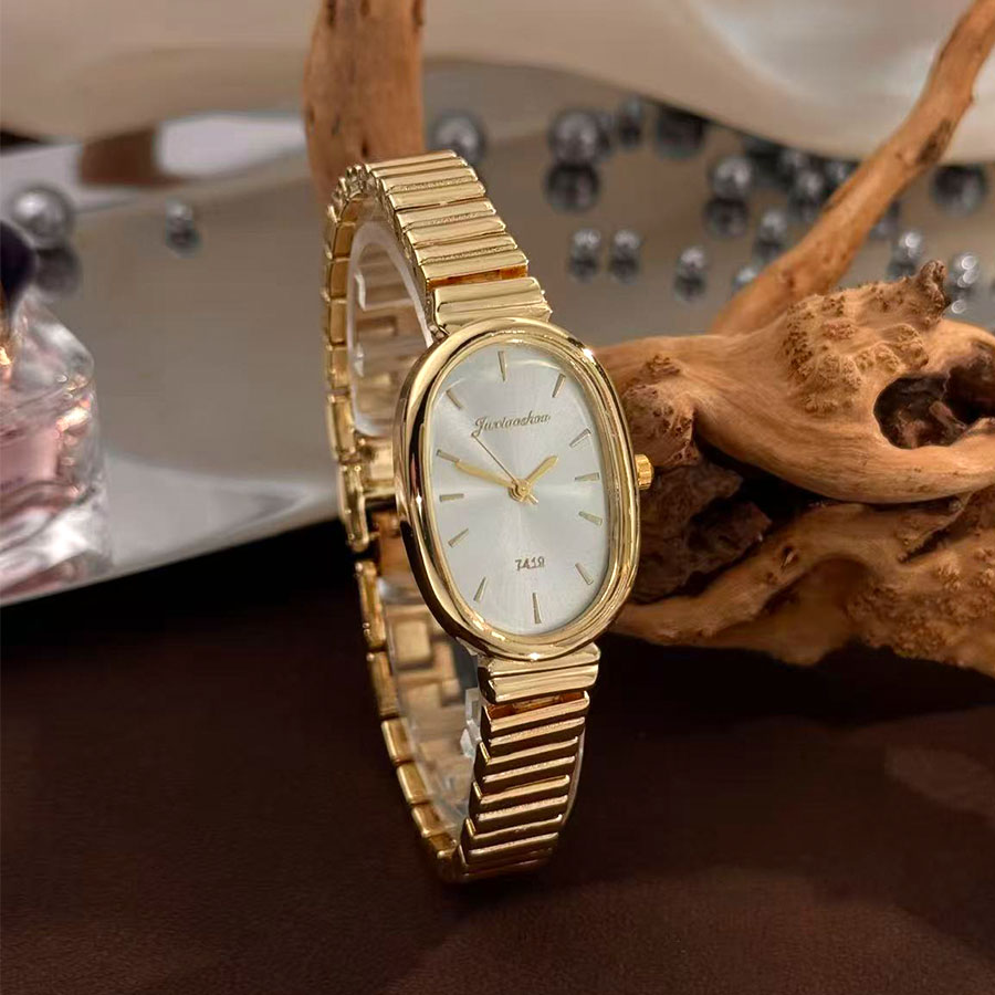 High Jewelry Watches - Neue goldene Retro-Mode-Damenuhr, oval, Quarzuhr, elegante