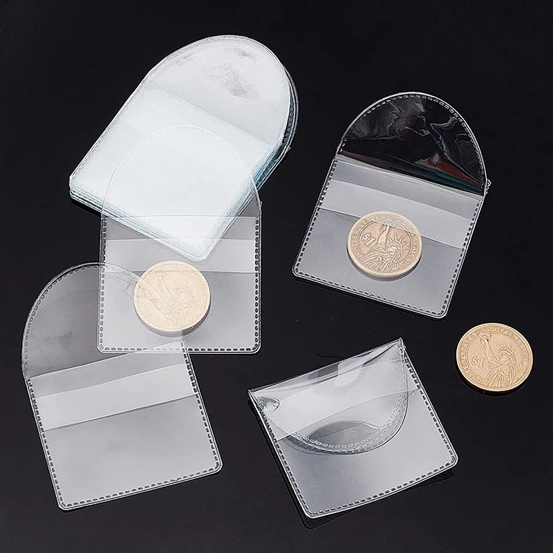 Collectors Coins Jewelry & Watches Of Smithtown - Transparente PVC-Münzsammelbeutel, 15 Stück/Packung, wiederverwendbarer kratzfester