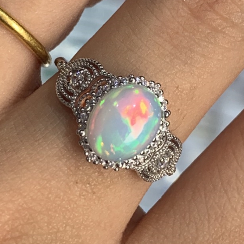 October Geburts stein 100% nat – Birthstone Ring Set Bewertung und Preis