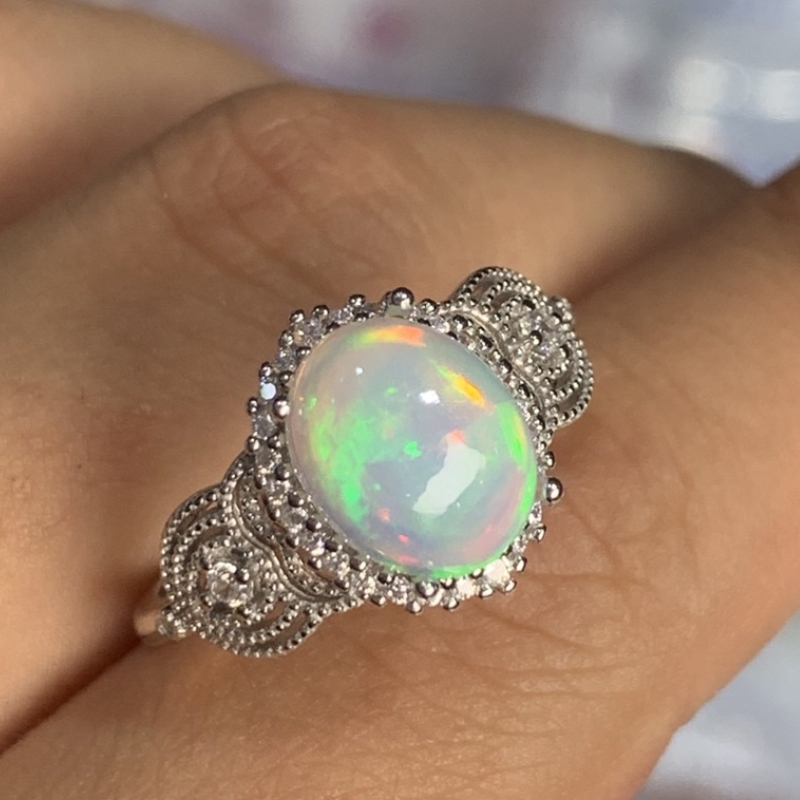 October Geburts stein 100% nat – Birthstone Ring Set Bewertung und Preis