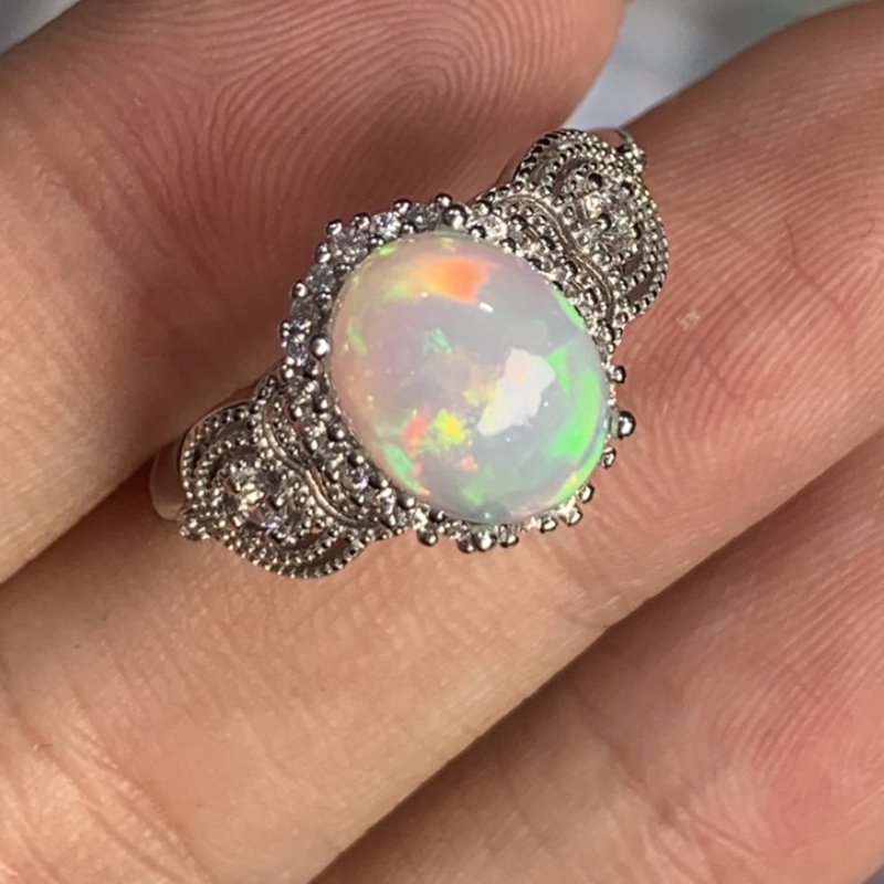 October Geburts stein 100% nat – Birthstone Ring Set Bewertung und Preis