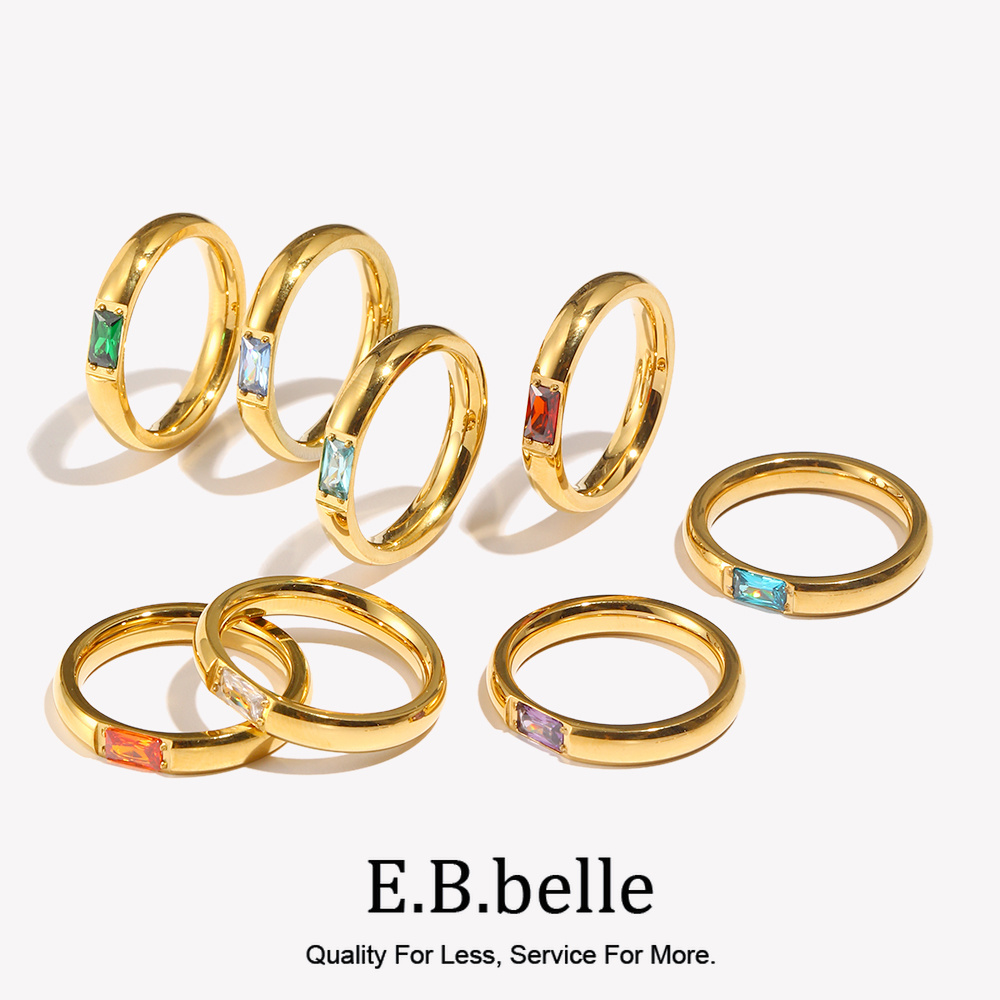 E. b. belle 18 Karat vergoldet – Birthstone Ring Set Bewertung und Preis