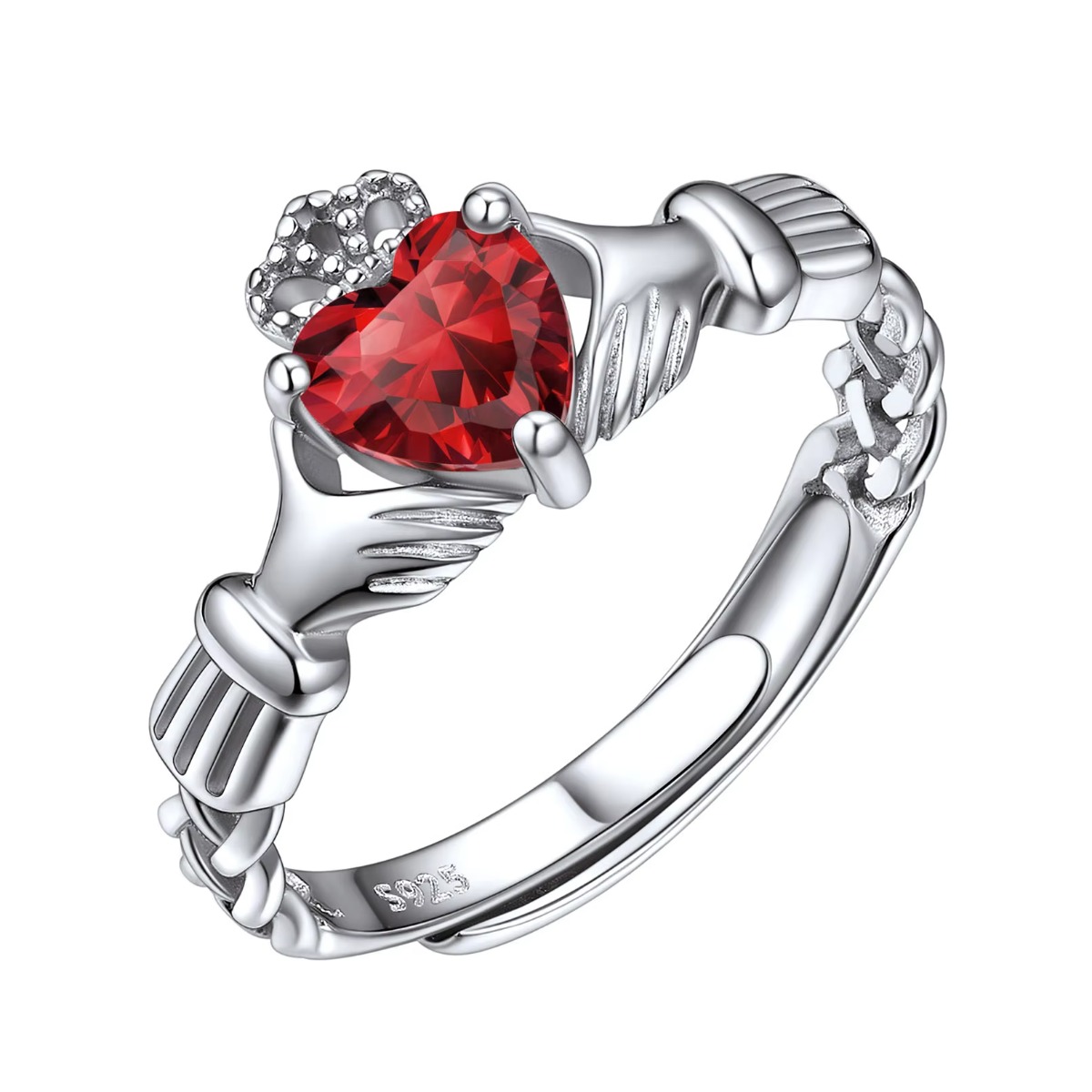 U7 3 mm 925 Silber Claddagh Ri – Birthstone Ring Set Bewertung und Preis