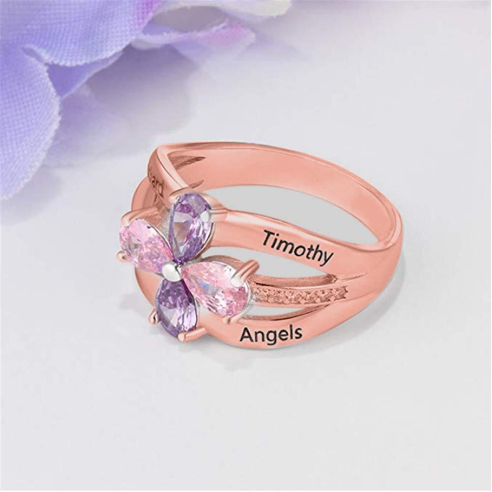 Amxiu Anpassen Große Hochzeit  – Birthstone Ring Set Bewertung und Preis